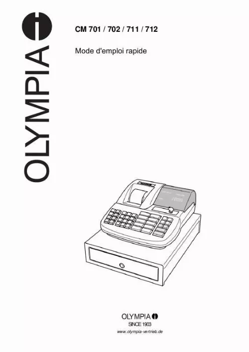 Mode d'emploi OLYMPIA CM 701