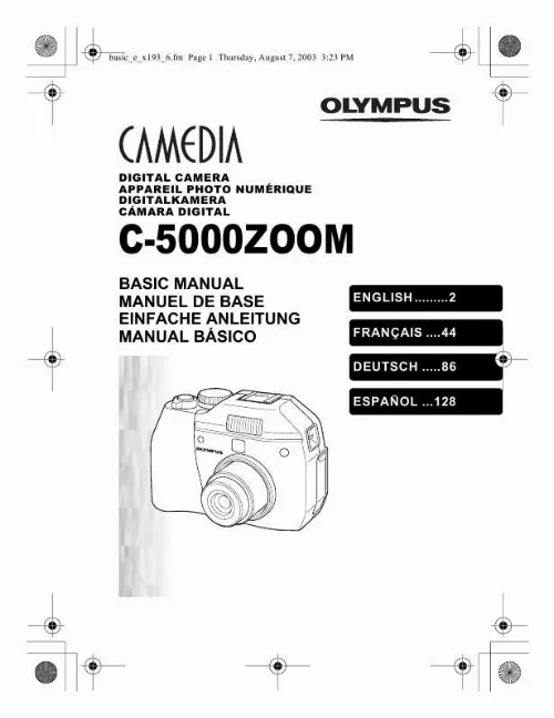 Mode d'emploi OLYMPUS C-5000 ZOOM