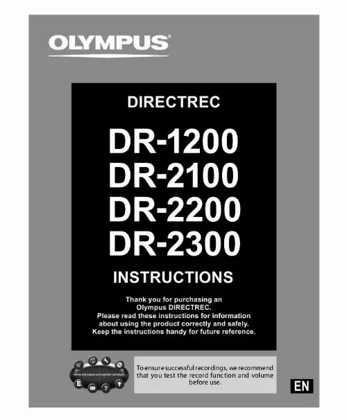 Mode d'emploi OLYMPUS DR-2200