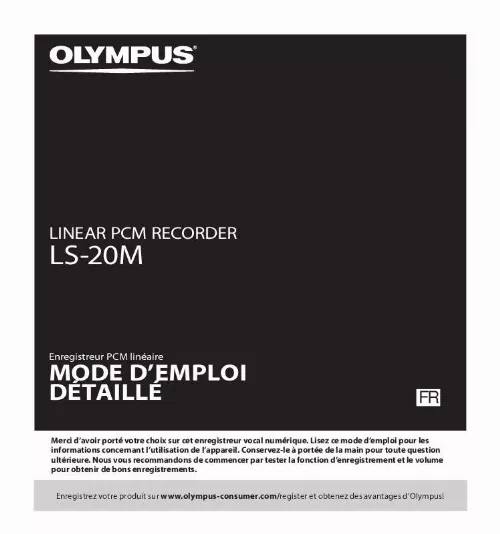 Mode d'emploi OLYMPUS LS-20M