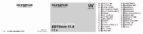 Mode d'emploi OLYMPUS M.ZUIKO DIGITAL ED 75MM F1.8