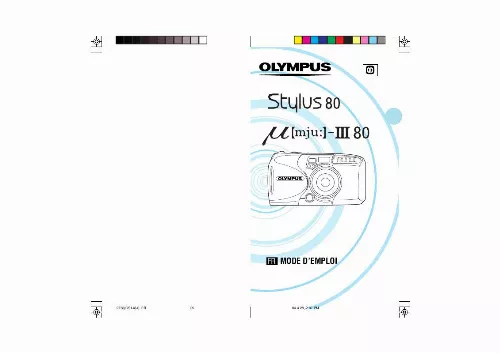 Mode d'emploi OLYMPUS MU-III 80