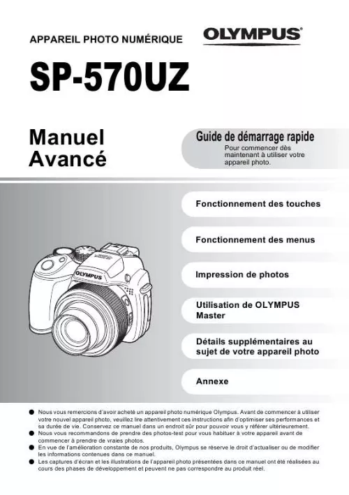 Mode d'emploi OLYMPUS SP-570 UZ