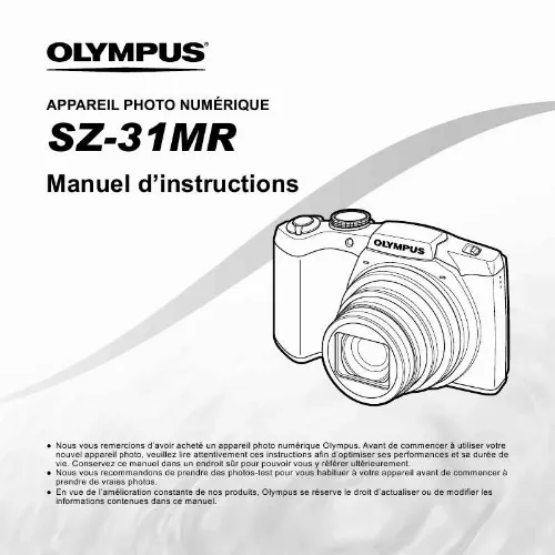 Mode d'emploi OLYMPUS SZ-31MR