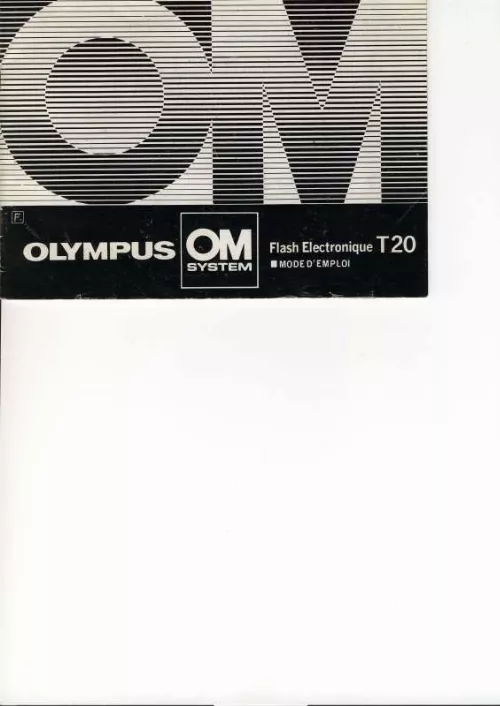 Mode d'emploi OLYMPUS T20