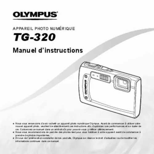 Mode d'emploi OLYMPUS TIMELESS KIT TG-320