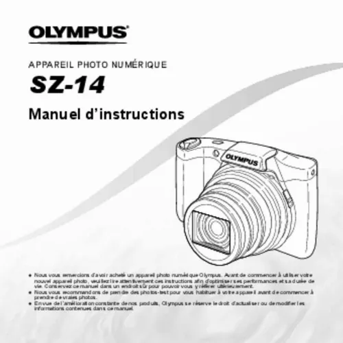 Mode d'emploi OLYMPUS TRAVEL KIT SZ-14