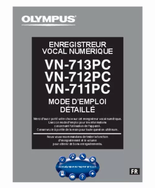 Mode d'emploi OLYMPUS VN-711PC DNS