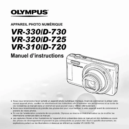 Mode d'emploi OLYMPUS VR-310