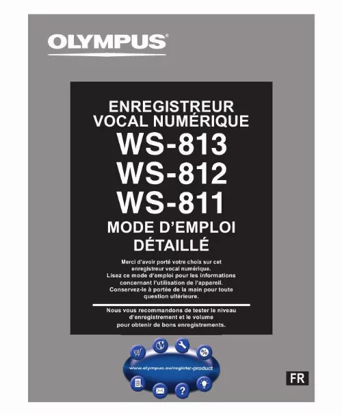 Mode d'emploi OLYMPUS WS-813