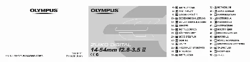 Mode d'emploi OLYMPUS ZUIKO DIGITAL 14-54MM F2.8-3.5 II