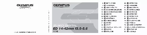 Mode d'emploi OLYMPUS ZUIKO DIGITAL ED 14-42MM F3.5-5.6