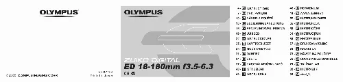 Mode d'emploi OLYMPUS ZUIKO DIGITAL ED 18-180MM F3.5-6.3