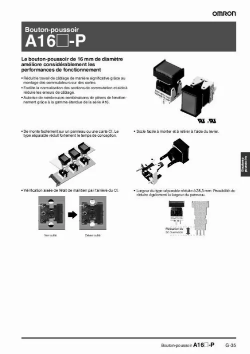 Mode d'emploi OMRON A16-P