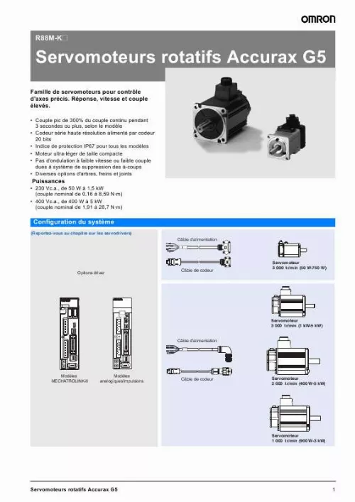 Mode d'emploi OMRON ACCURAX G5