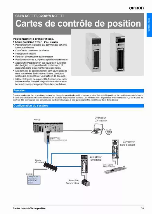 Mode d'emploi OMRON C200HW-NC