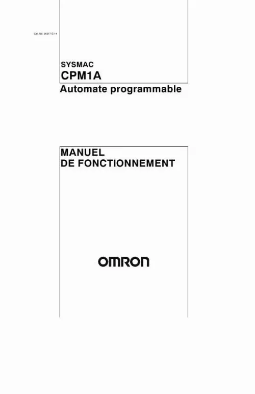 Mode d'emploi OMRON CPM1A