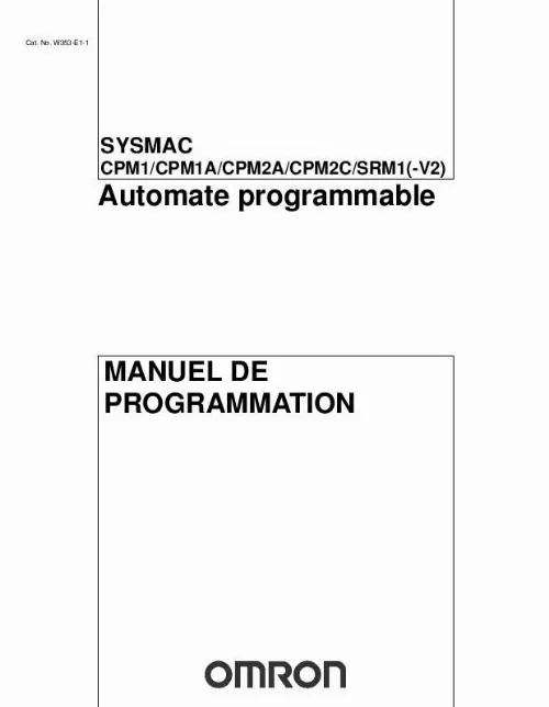 Mode d'emploi OMRON CPM2A