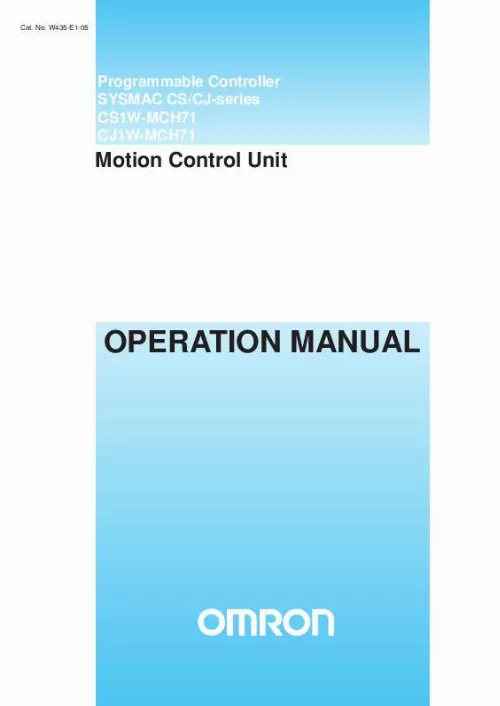 Mode d'emploi OMRON CS1W-MCH71