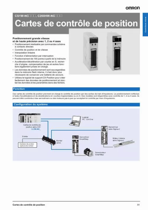 Mode d'emploi OMRON CS1W-NC