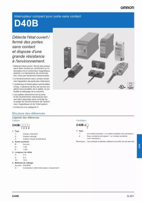 Mode d'emploi OMRON D40B