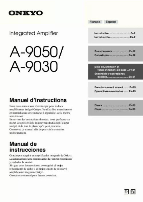 Mode d'emploi ONKYO A9030