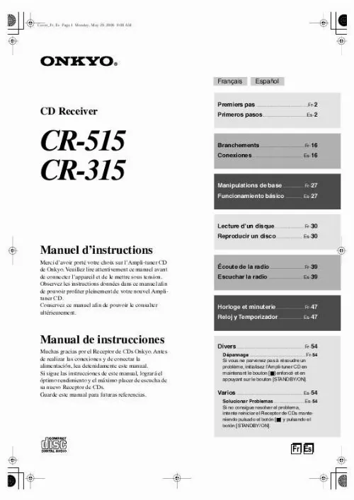 Mode d'emploi ONKYO CR-515