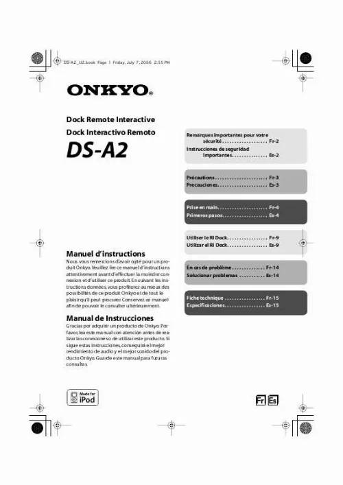Mode d'emploi ONKYO DS-A2