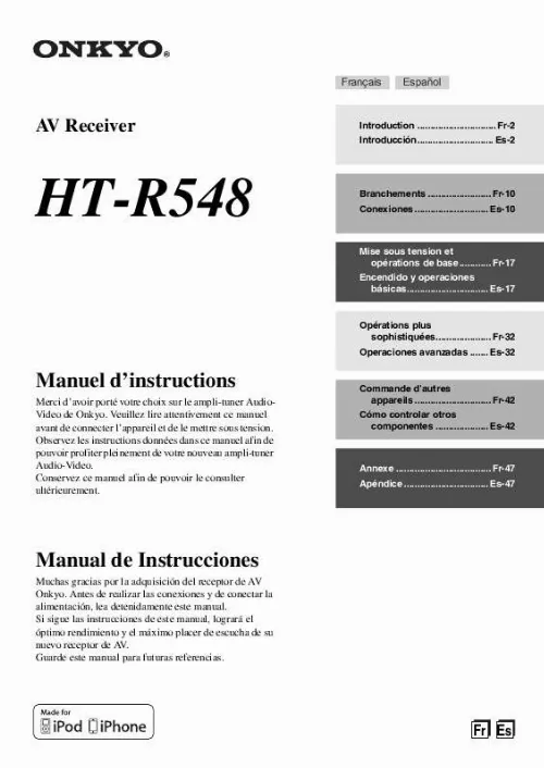 Mode d'emploi ONKYO HT-R548