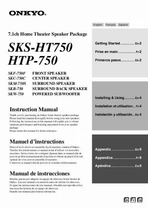 Mode d'emploi ONKYO SKF-750F