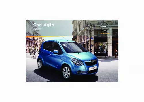 Mode d'emploi OPEL AGILA