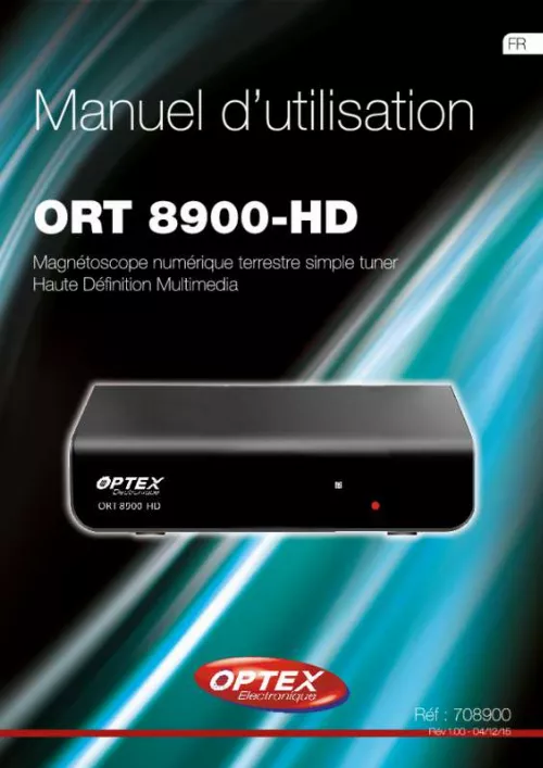 Mode d'emploi OPTEX HD 8900
