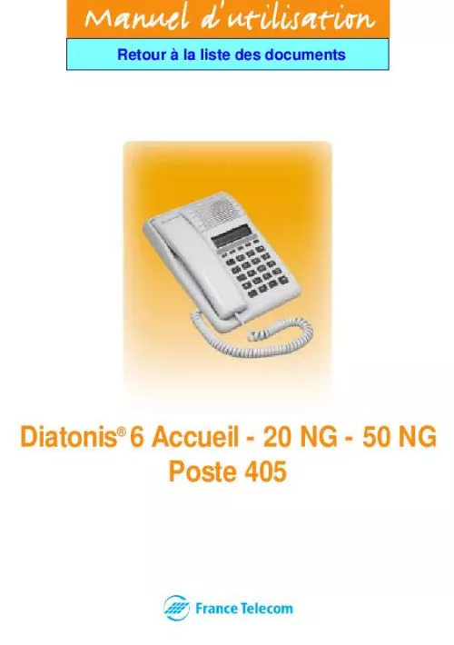 Mode d'emploi ORANGE 405