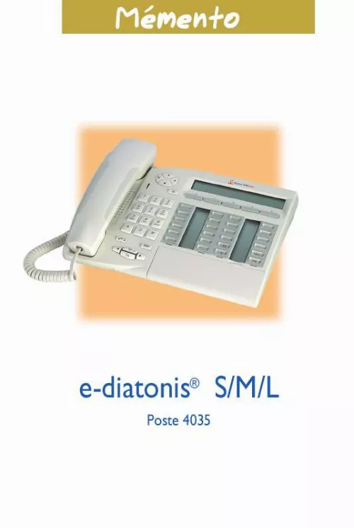 Mode d'emploi ORANGE E-DIATONIS 4035