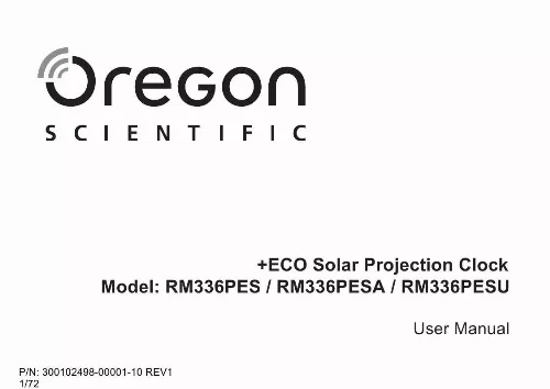 Mode d'emploi OREGON RM336PES