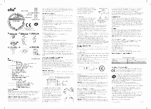 Mode d'emploi OTIO DETECTEUR DE FUMEE COMPACT