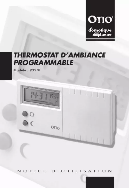 Mode d'emploi OTIO THERMOSTAT D AMBIANCE PROGRAMMABLE 93210