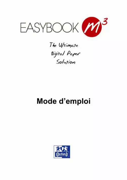 Mode d'emploi OXFORD EASYBOOK M3