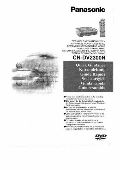 Mode d'emploi PANASONIC CN-DV2300N