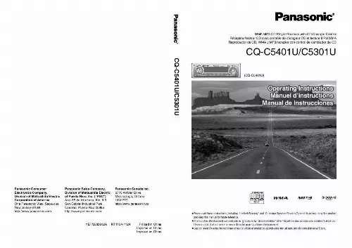 Mode d'emploi PANASONIC CQ-C5301U
