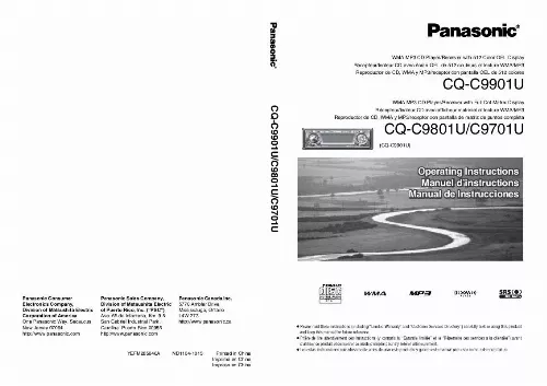 Mode d'emploi PANASONIC CQ-C9701U