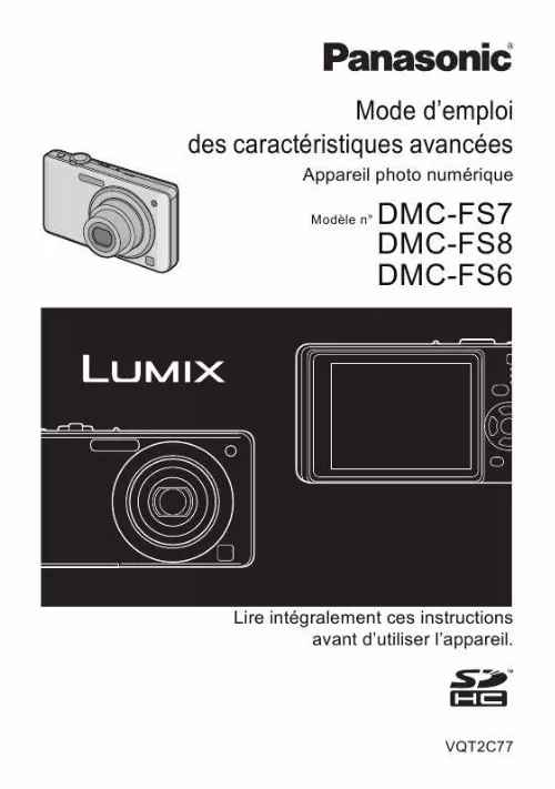 Mode d'emploi PANASONIC LUMIX DMC-FS6