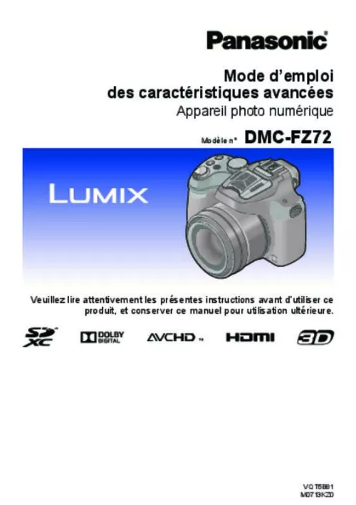 Mode d'emploi PANASONIC DMC-FZ72 EFK