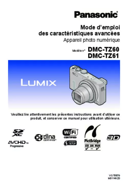 Mode d'emploi PANASONIC DMC TZ 60