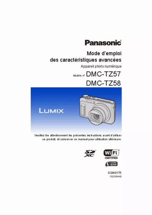 Mode d'emploi PANASONIC DMC TZ57