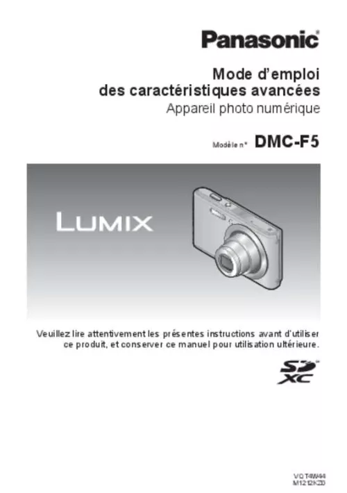 Mode d'emploi PANASONIC LUMIX DMC-F5