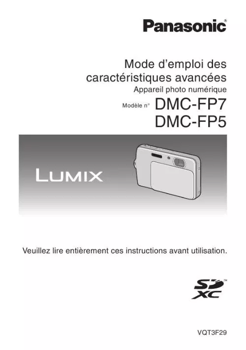 Mode d'emploi PANASONIC LUMIX DMC-FP7EP