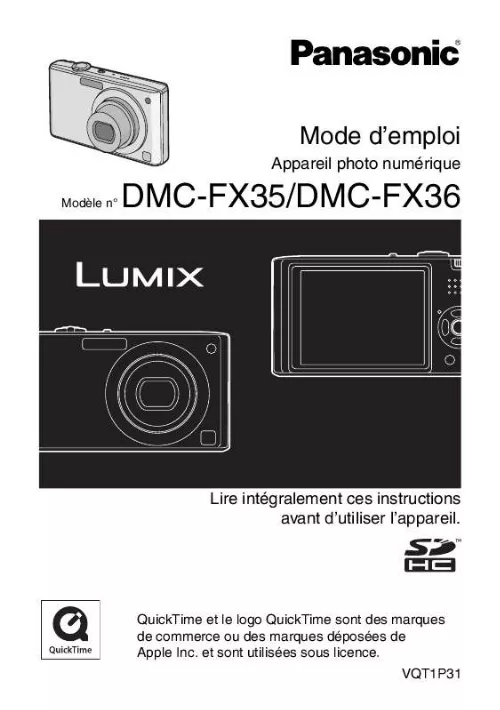 Mode d'emploi PANASONIC LUMIX DMC-FX35