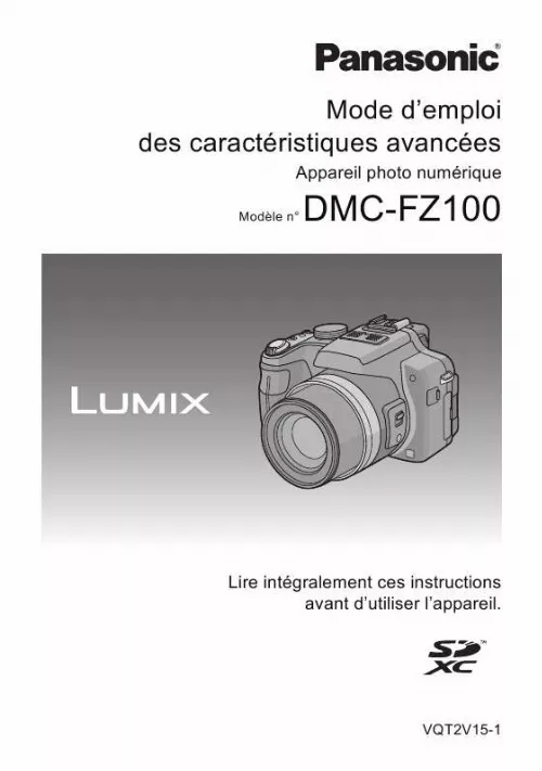 Mode d'emploi PANASONIC LUMIX DMCFZ100E