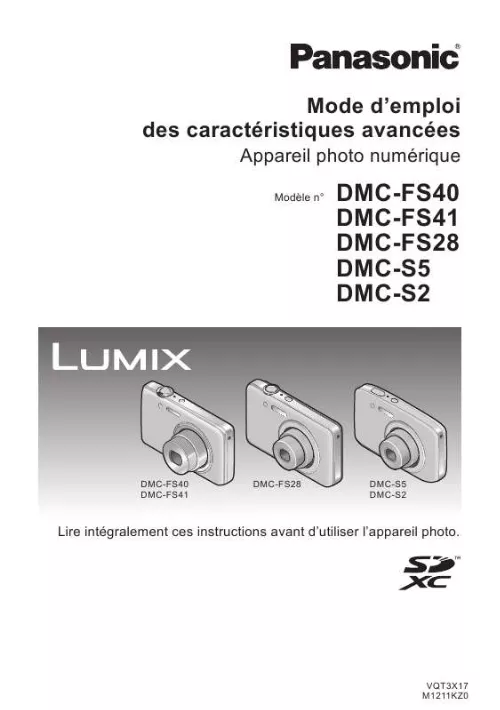 Mode d'emploi PANASONIC LUMIX DMC-S5